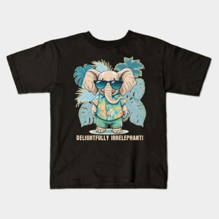 Delightfully Irrelephant! Hawaiian Shirt Elephant Kids T-Shirt